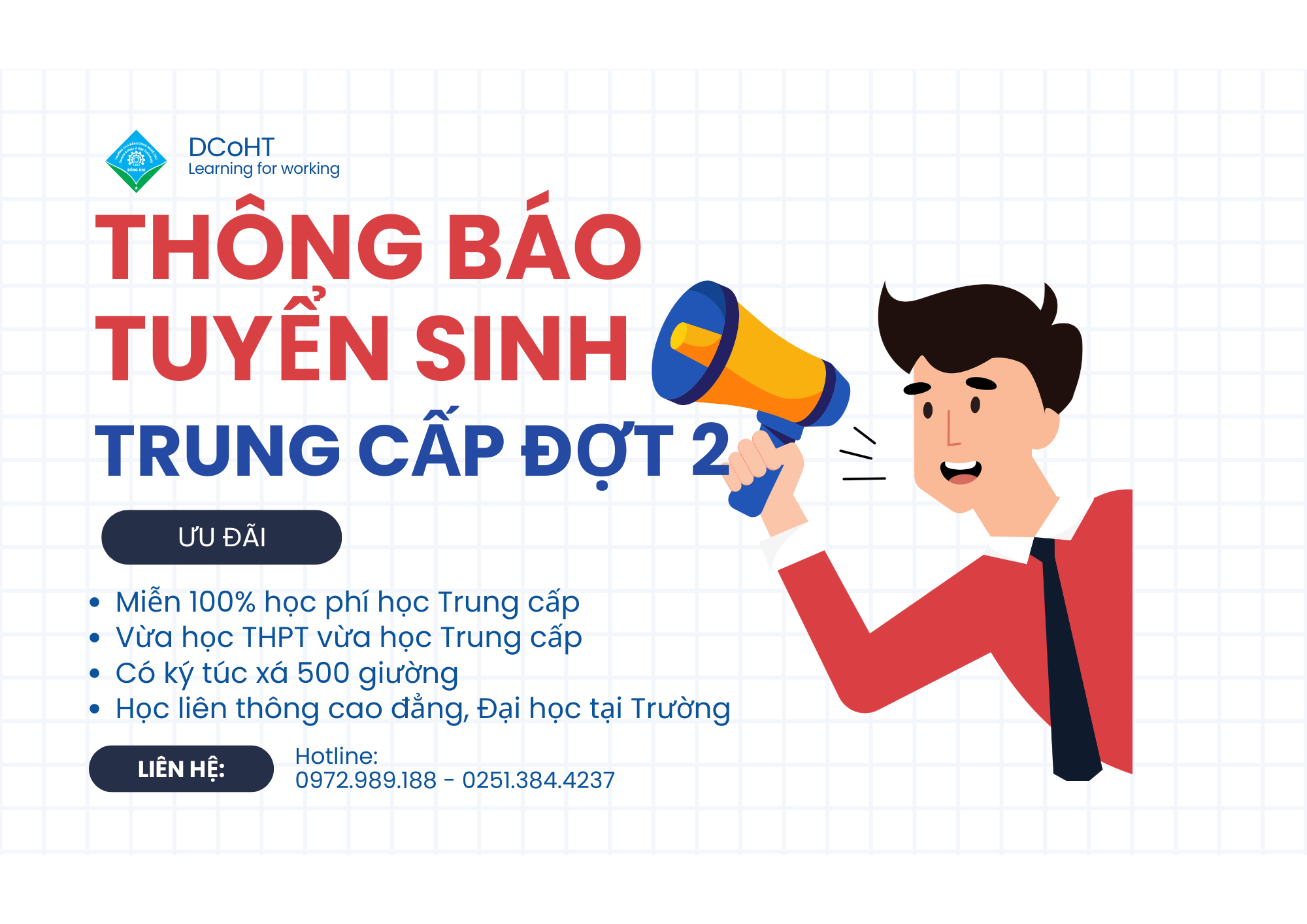 Thông báo tuyển sinh Trung cấp đợt 2